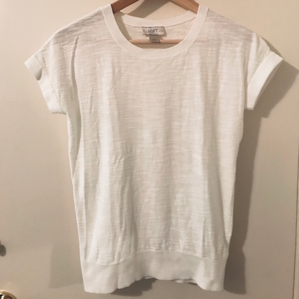 Loft white cotton top